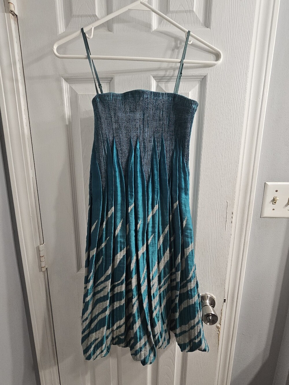 Jodi Kristopher Teal Pleated Dress